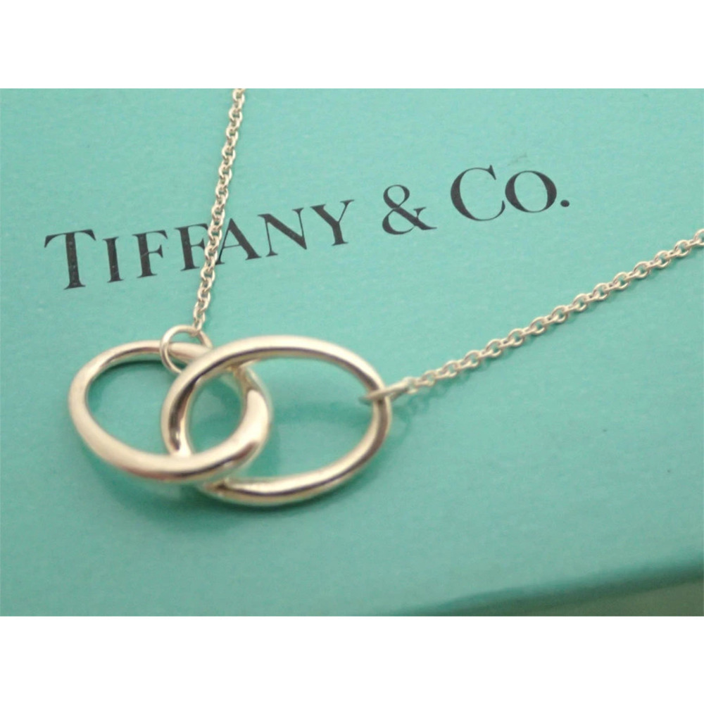 Tiffany Co Double Loop Necklace Sterling Silver